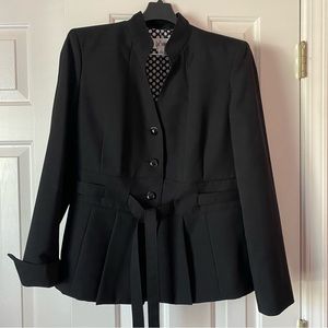 Le Suit Belted Black Pant Suit